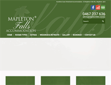 Tablet Screenshot of mapletonfalls.com.au